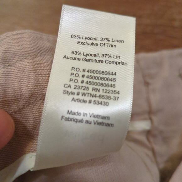 Aritizia Wilfred Women's Size 2 Linen Blend Allegra Shorts Drawstring - Picture 7 of 7